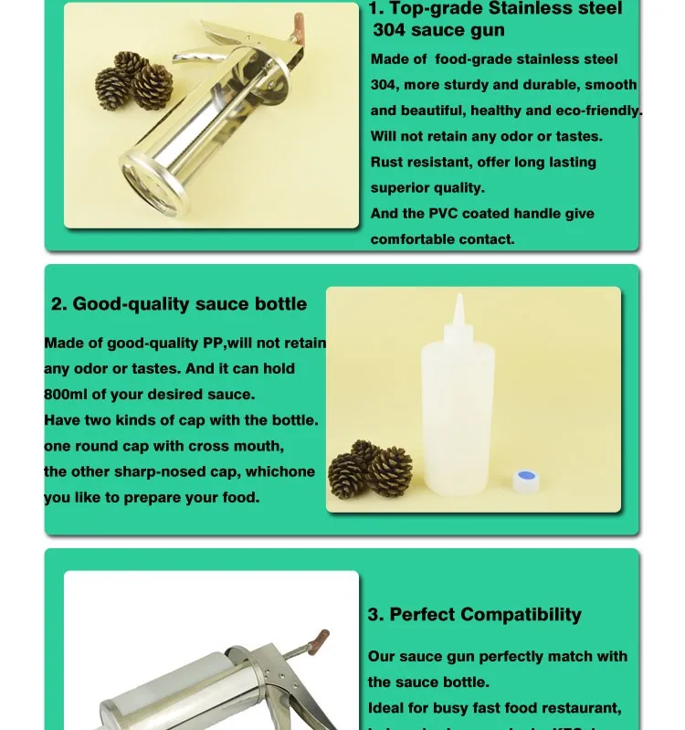 Highquality Stainless Steel Sauce Dispenser Kfc Sauce Gun F0092 Used