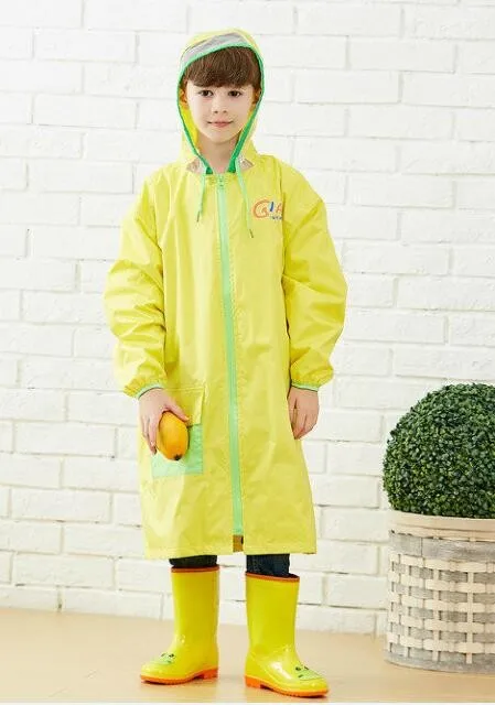 Kids Yellow Long Raincoat/ Raincoat Poncho/yellow Raincoat For Kids ...