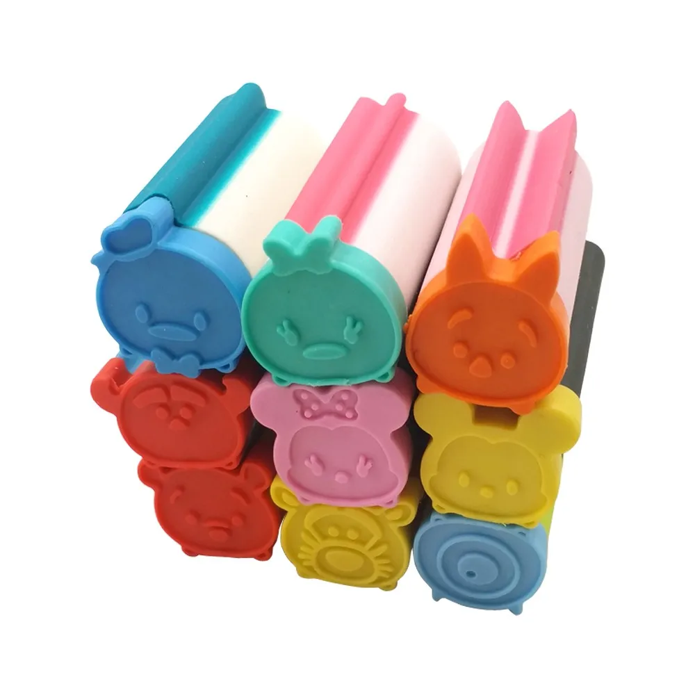 Cartoon Stationery 2d Animal Shape Kids Eraser Kawaii Custom Cute Funny