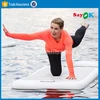 water floating inflatable yoga mats , air gym mat for yoga