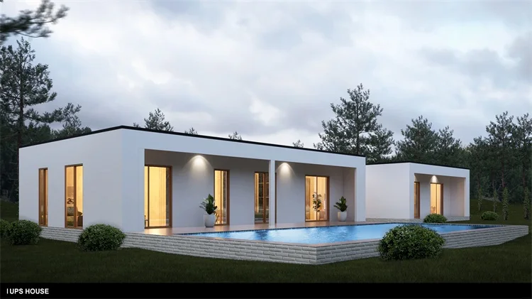 100 sq meter prefab house bulding for one floor usage