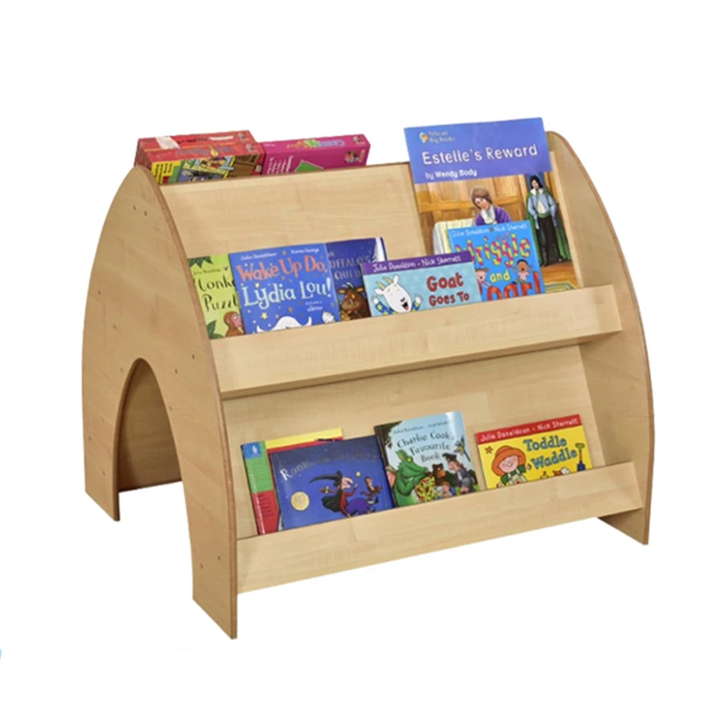 Montessori Kindergarten Furniture Book Shelf Kids Wooden Book