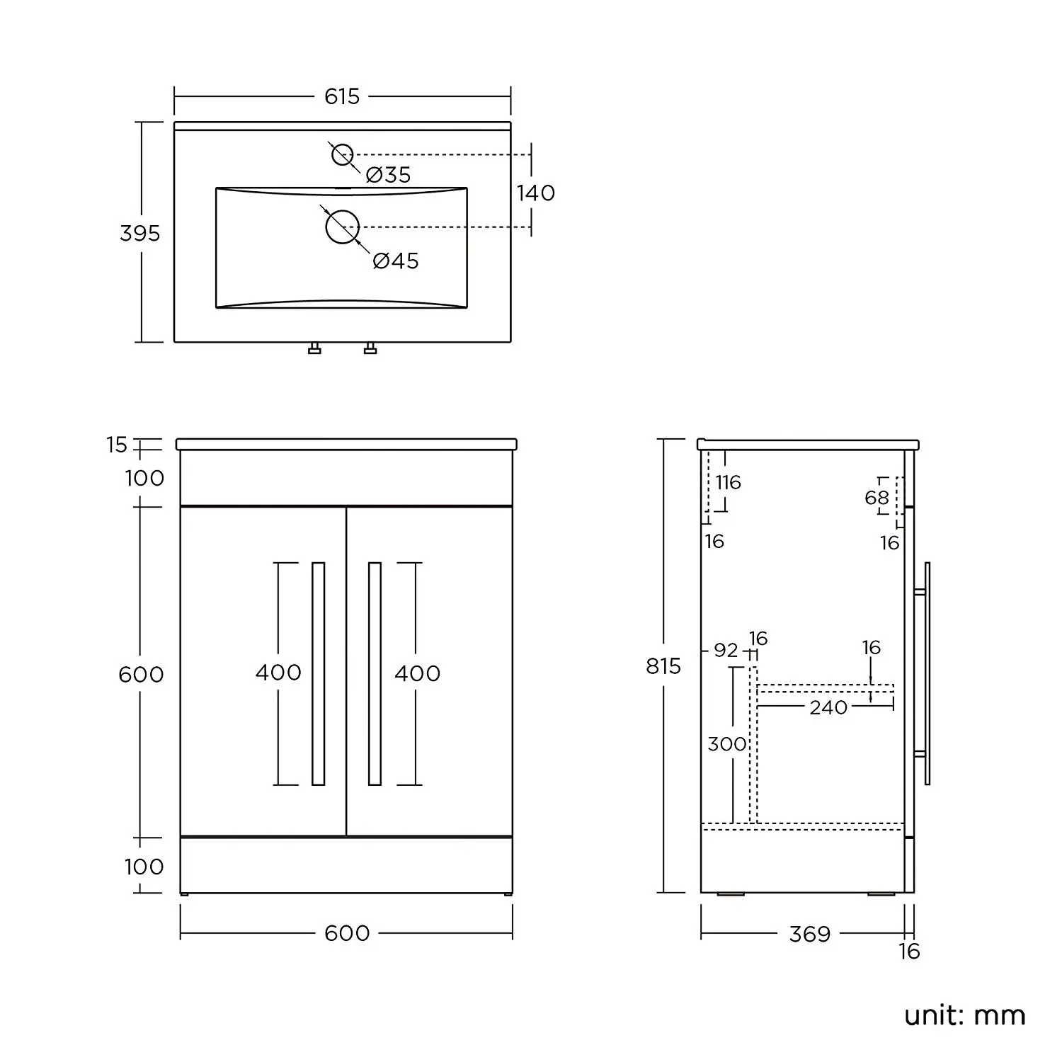 600 Mm Walnut Restaurant Bathroom Vanities Unit Ceramic Basin Buy