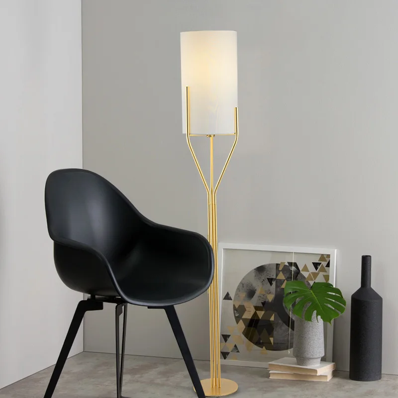 Modern Fabric Gold Tree Branch Led Floor Lamp For Hotel Decoration