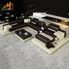 good quality modern design u shape furniture living room sofa set genuine leather sofa