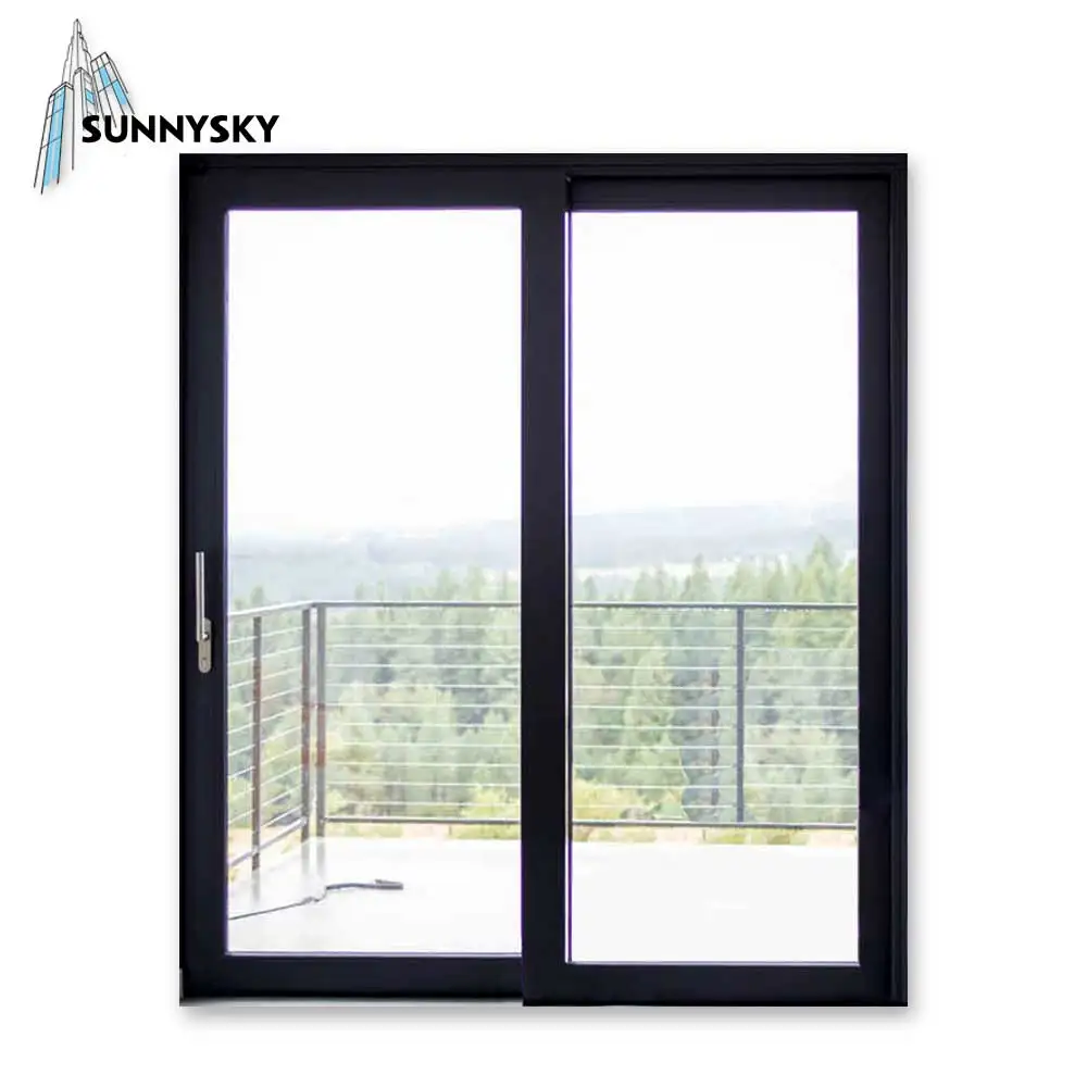 Residential sound proof pictures Aluminum   white internal sliding glass door and window with vertical blinds