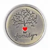 Antique Bronze Vocheng Snap Charms Button Etched Family Tree 18mm Vn-1751