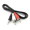 3FT 3.5mm AUX Plug to 2 RCA Male Plug Y Audio Stereo Cable Support custom order