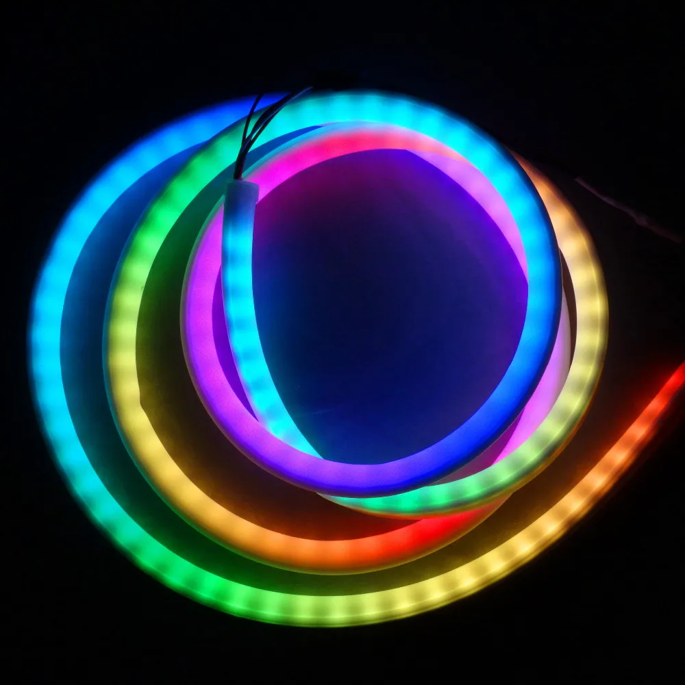 2.5m Dc12v Ws2812b Addressable Led Neon Pixel Light,Rgb Full Color ...