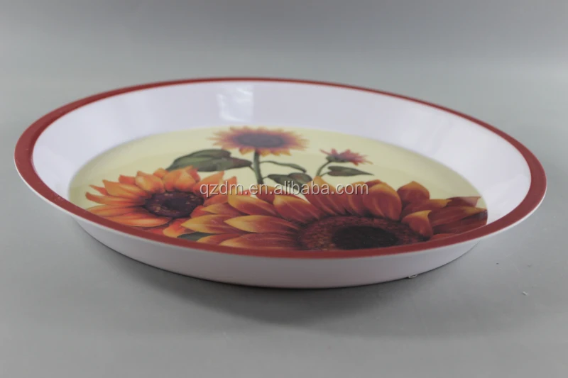 12inch Plastic round tray Melamine serving tray