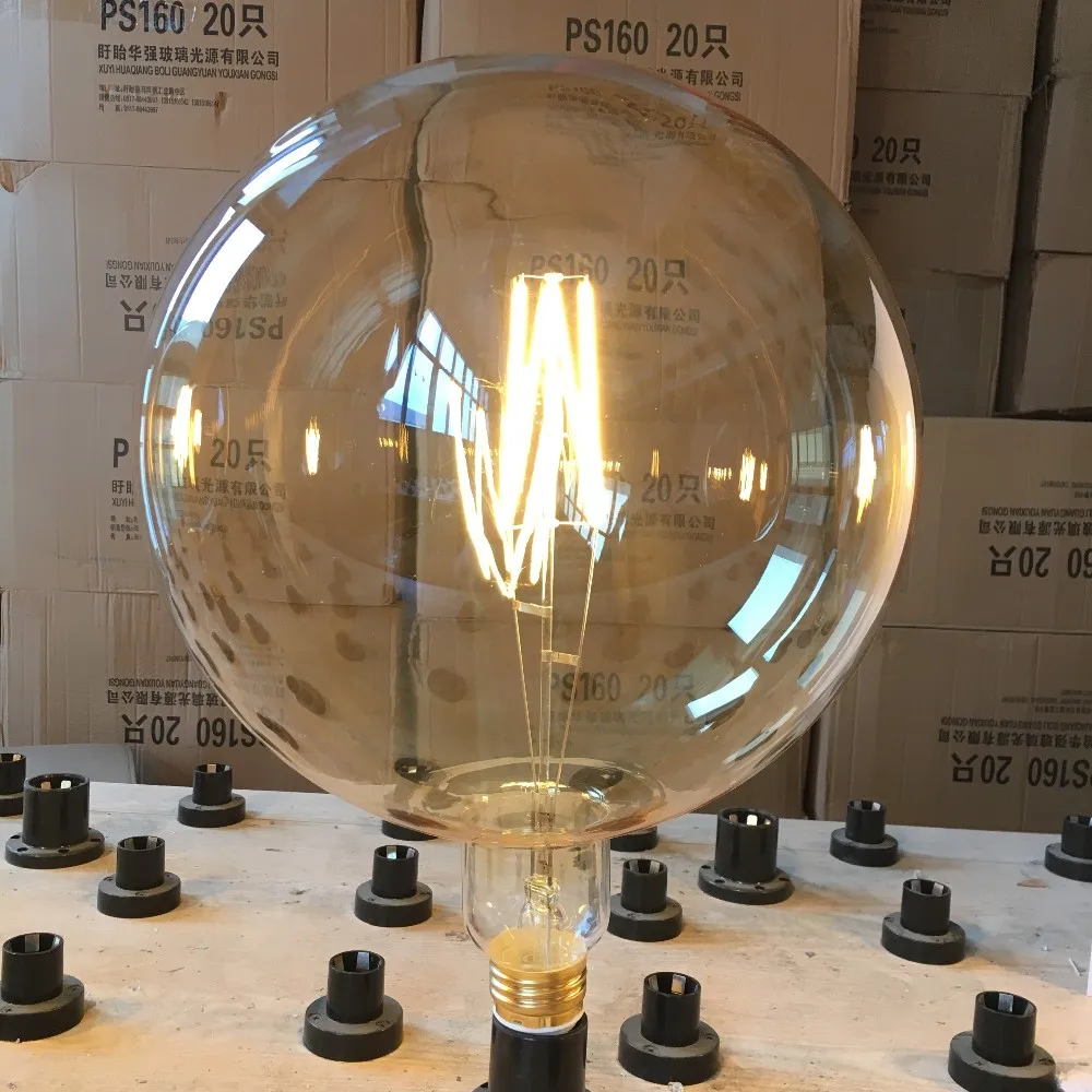 Big Size Edison Led Bulb Giant Globe Bulb G380 Non Dimmable 8w 220 240v