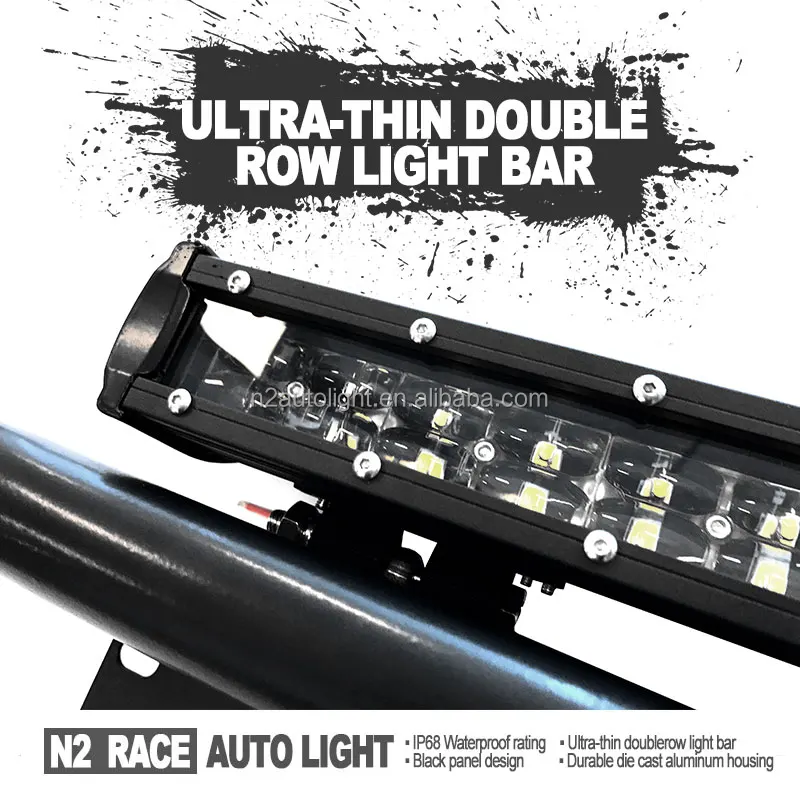 N2 Wholesale Waterproof Adventure 4WD 20'' led light bars SLIM dual row for defender 110 led driving light
