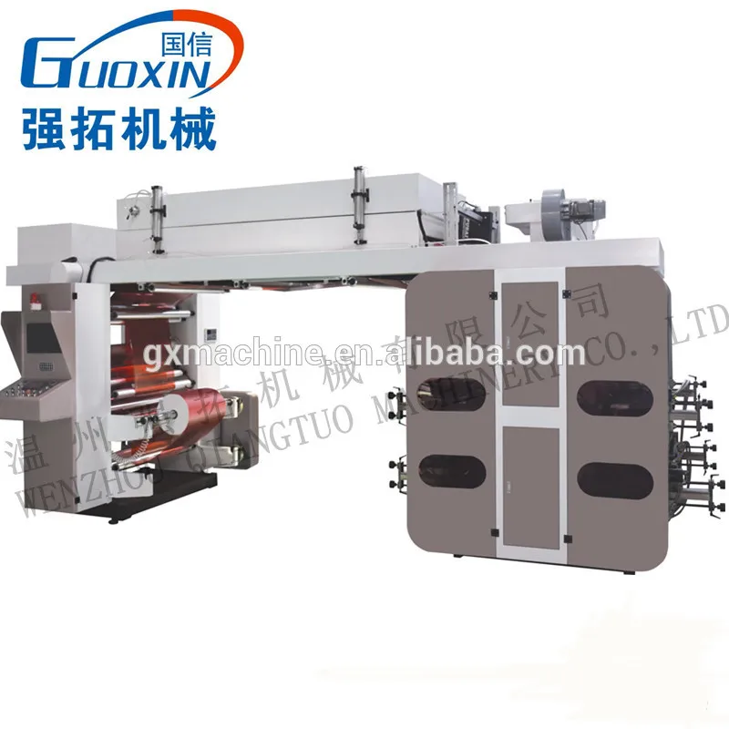 GUOXIN High Speed roll to roll CI flexo printing machine,paper flex printing machine manufacturer in China