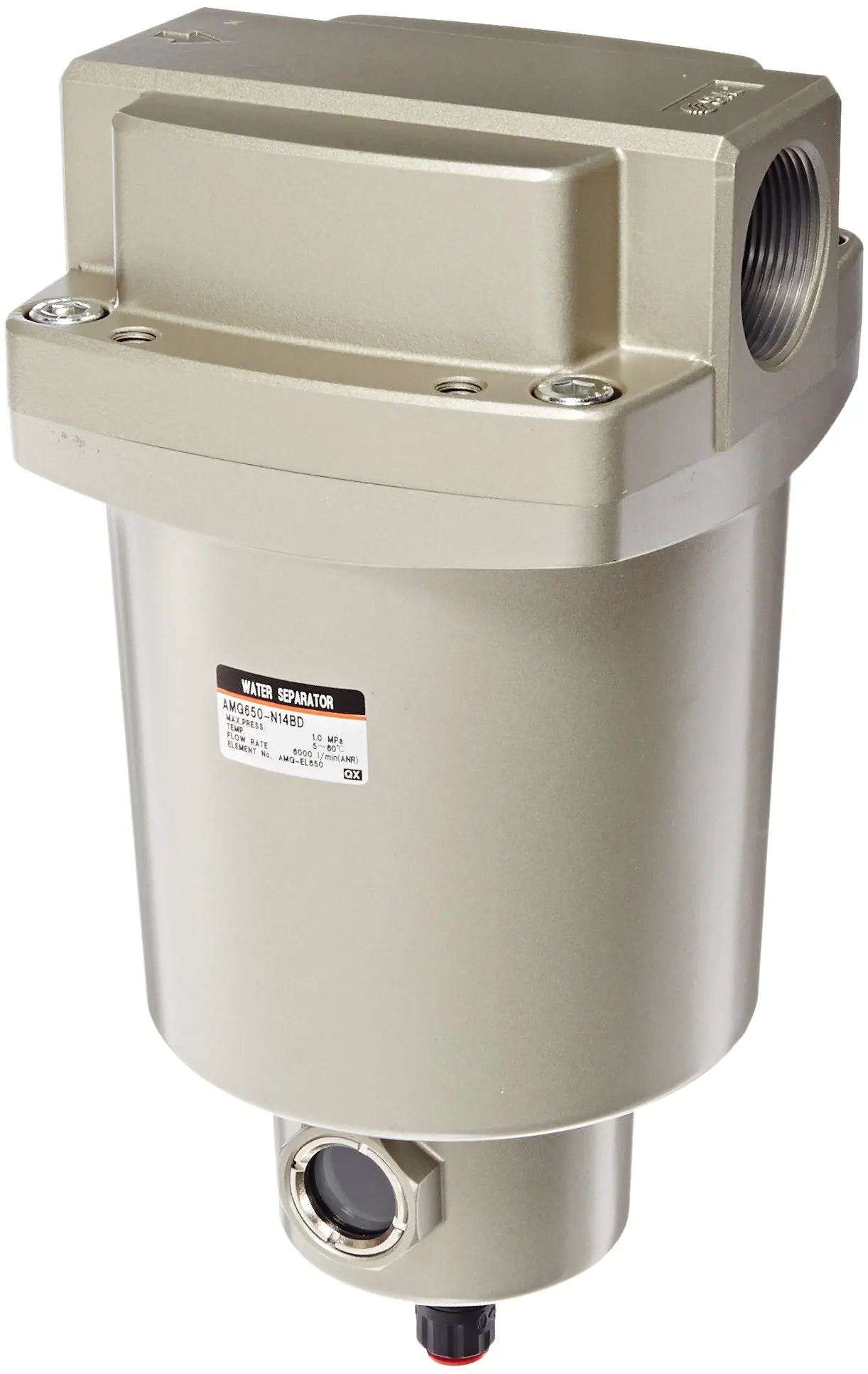 1//4 NPT N.O Auto Drain 750 L//min SMC AMG250C-N02D Water Separator