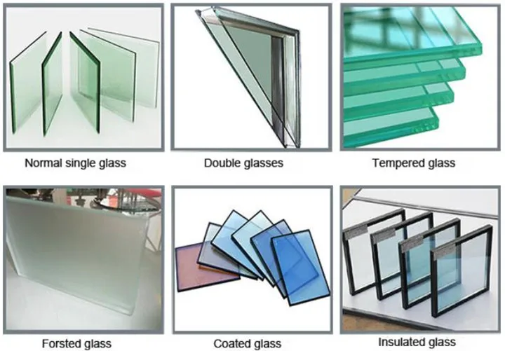 Large double glazed tempered aluminum door glass floor to ceiling windows and sliding doors