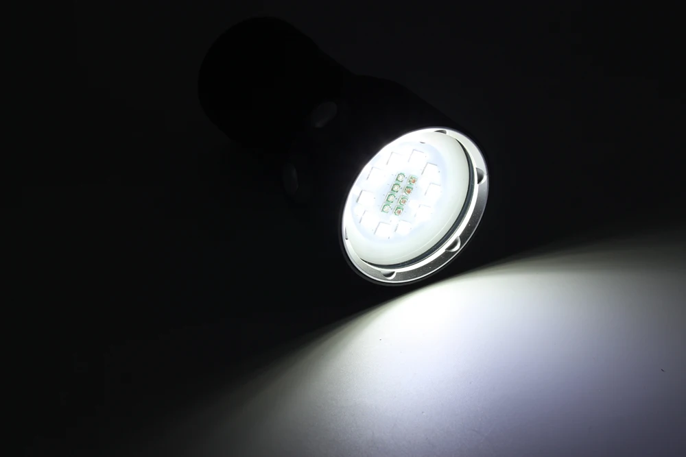 Branca + 4x Vermelha + 4x Lanterna + 18650 Lúmen Led Luz uv Tocha Subaquática Vídeo Mergulho Bateria Carregador 20000 10 * Xm-l2 11 20000 lúmens, luz branca + 4x luz