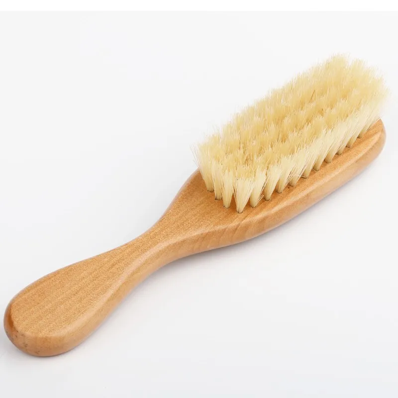Natural Boar Bristle Kids Shower Hair Brush Baby Wooden Hair Brush Comb