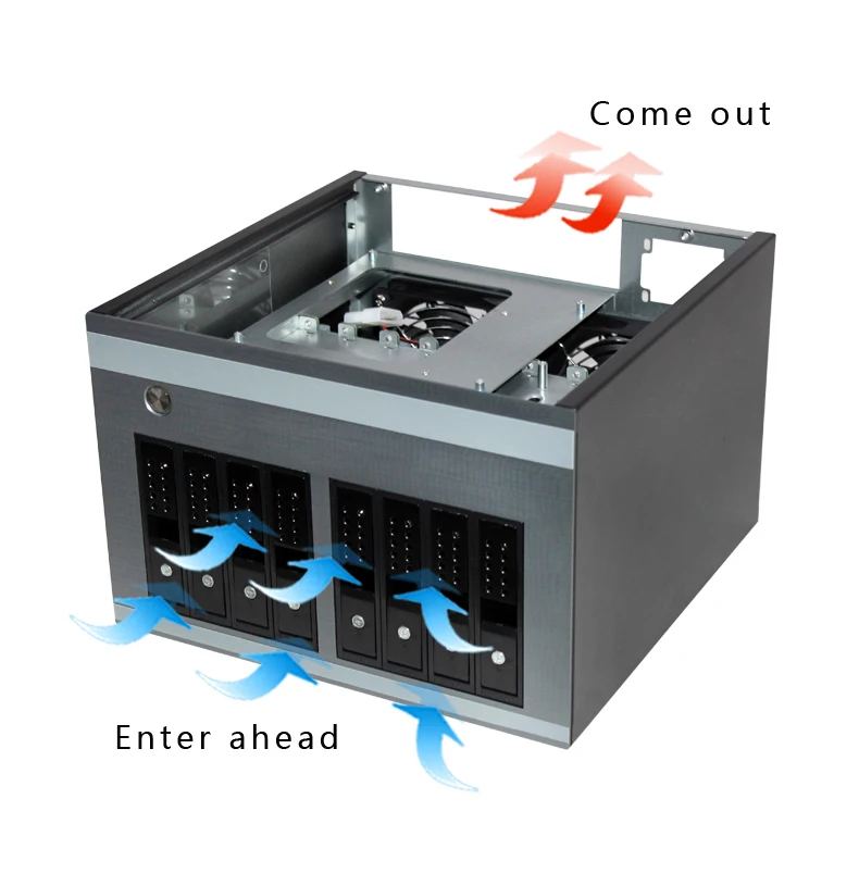 8 BAY MINI ITX NAS CASE WITH cooling fans
