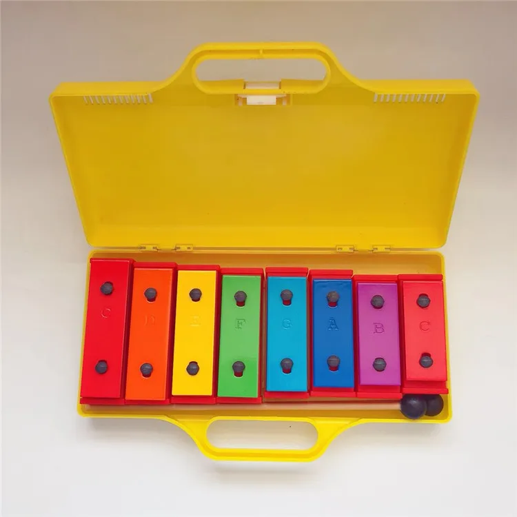 New innovations Rainbow 8-Key Colorful Metallophone Percussion Musical Instruments xylophone and metallophone