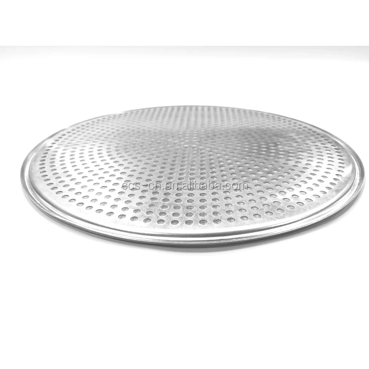 6x Pizza Pan Tray 460mm 18" Round Oven Tray Aluminium Perforated Plate 