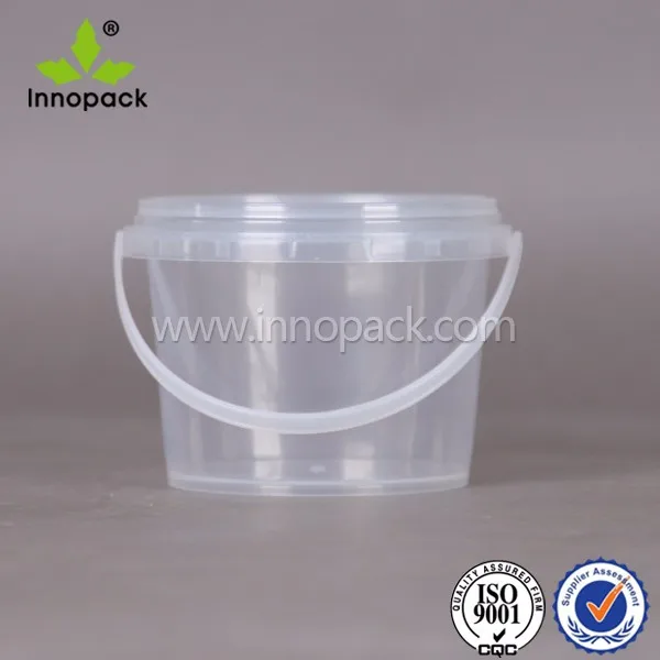 clear plastic pails with lids