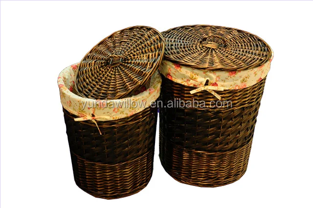 wicker collapsible laundry basket divided basket