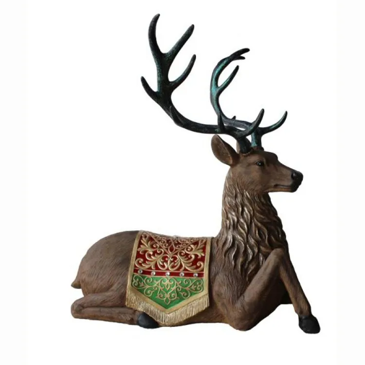 Customized Christmas Decor Santa Sleight Reindeer Figurine,Noel Mult