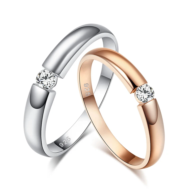 Free Shiping New Italian Style Brand Jewelry 925 Sterling Silver Cubic Zirconia Classic Ring for Women