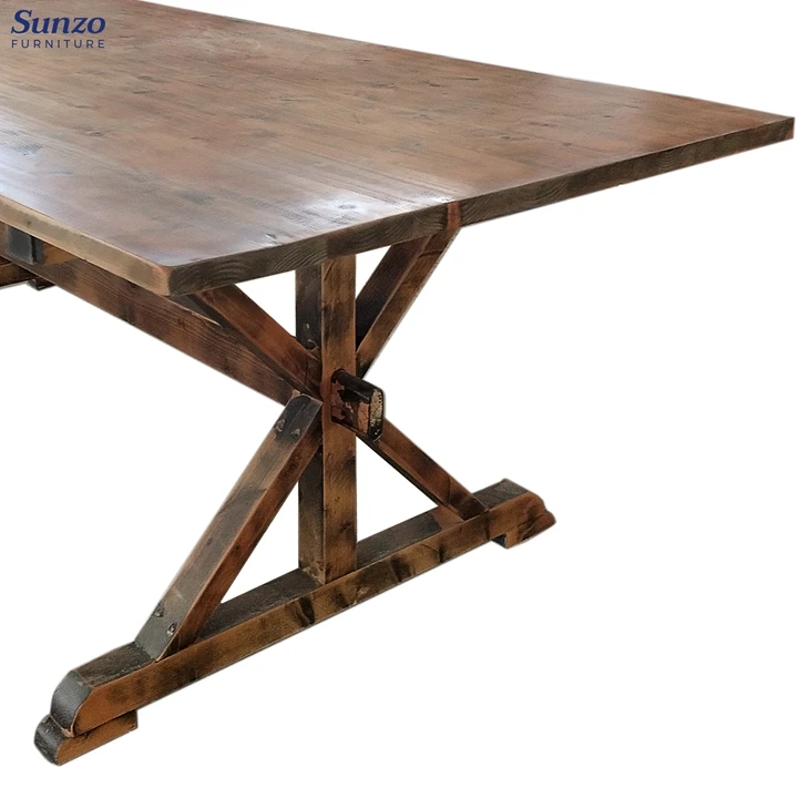Rustic Wooden Folding Table For Farmhouse Event Venue Dining Buy