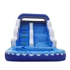 7.6*4m Popular inflatable bouncer with slide wave giant adult inflatable water pool slide for sale