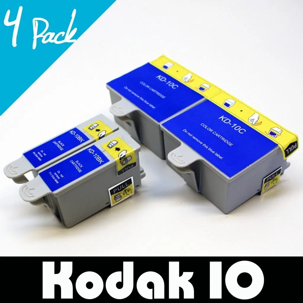 4 Pack Kodak No 10 Compatible ink Cartridge Kodak for EasyShare 5100 5300 5500 Kodak ESP 3 3250 9250 5 5250 6150 7 7250 9