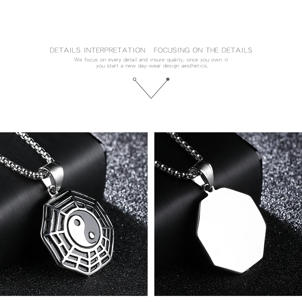 Top Quality Stainless Steel Ying Yang Chi Pendant Price