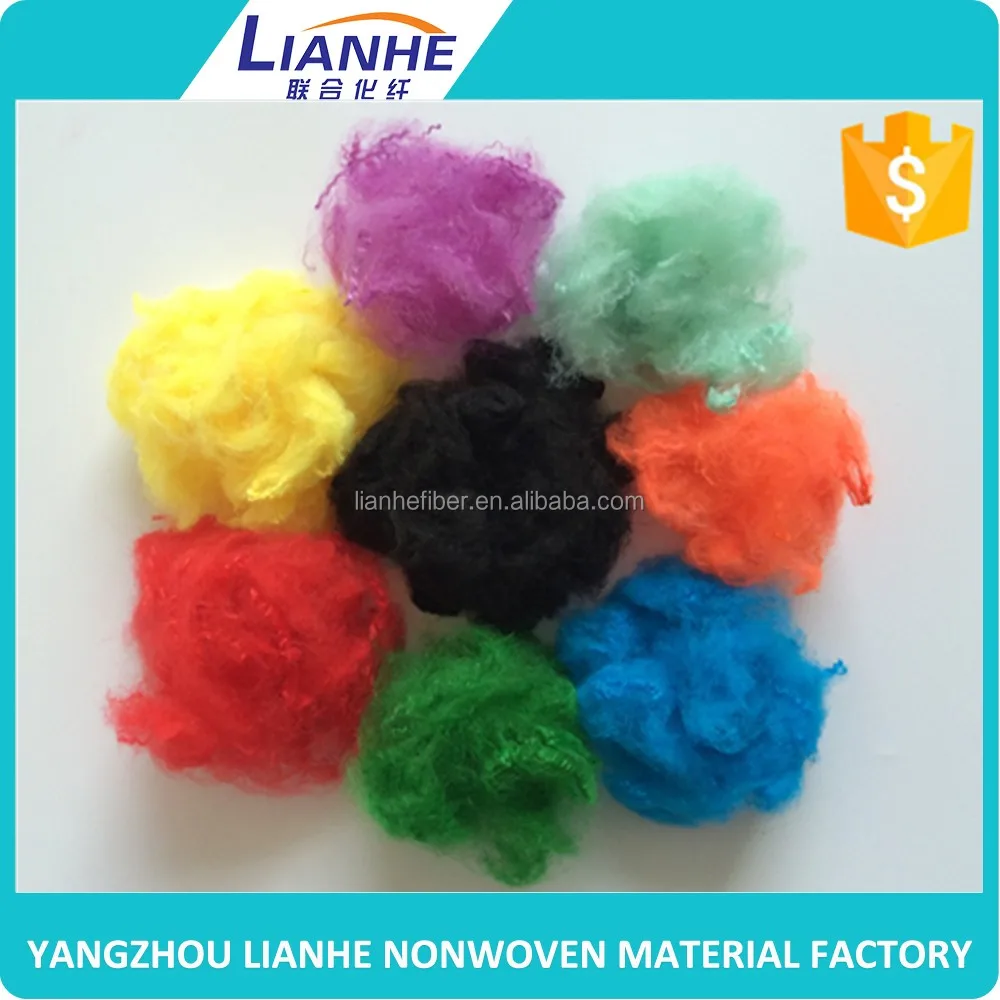 101.colored recycled  polyester staple fiber