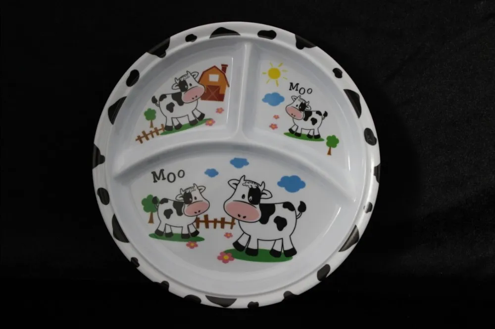 8.2inch melamine kid's meal plate