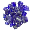 China factory wholesale blue broken crushed fire pit glass for decorative