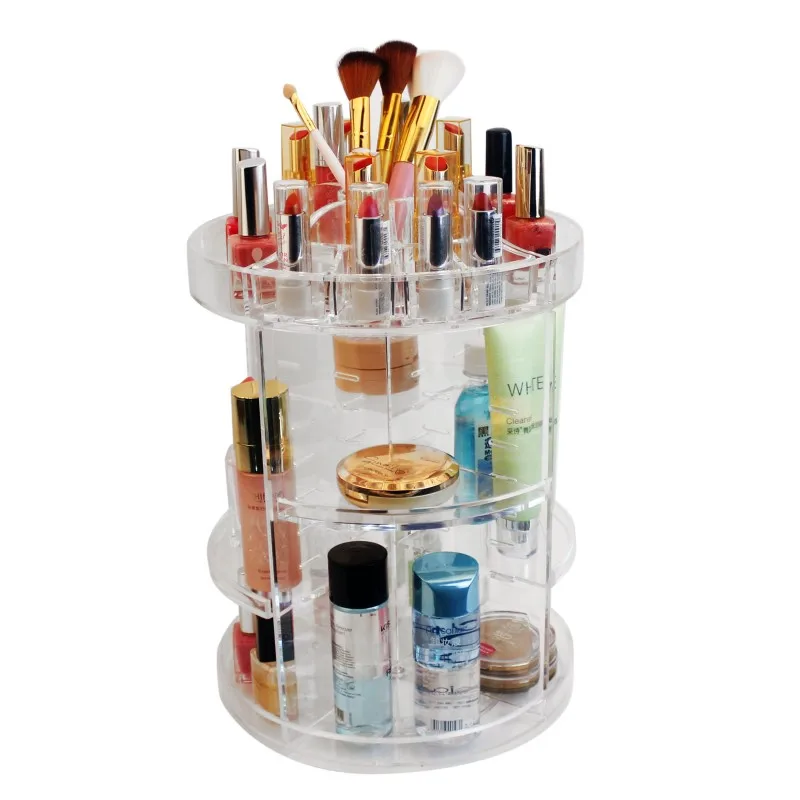 Customized Spinning Makeup Organizer Brush Holder Bathroom Skincare ...