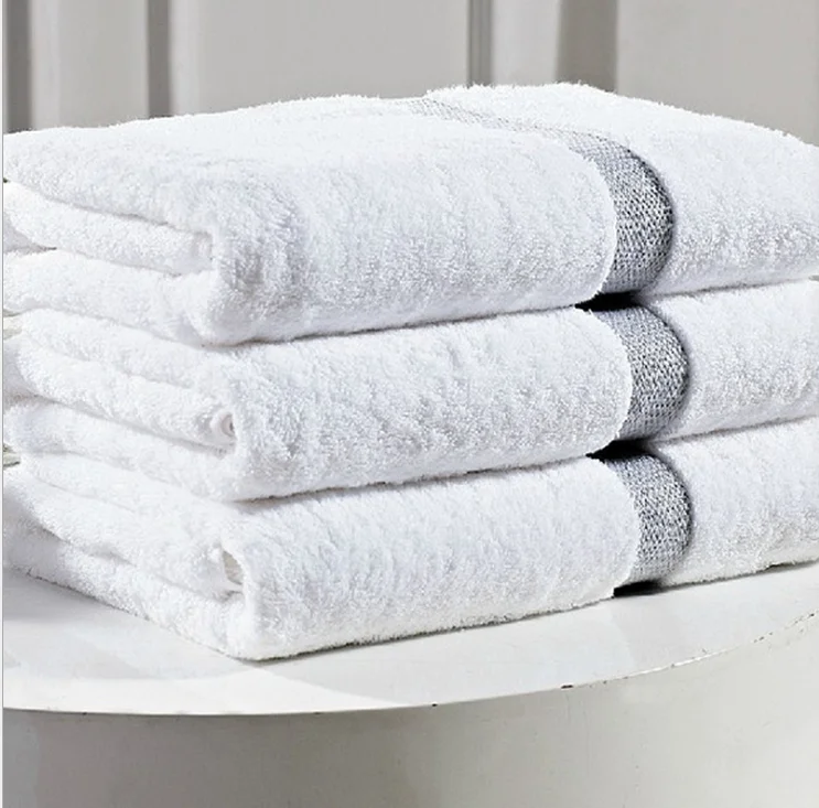 Wholesale Terrying White Color Polyester Bath Towel For Hotel And Spa ...