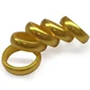 Silicone Men and Women Gold Silver Metallic Look Rubber Band Wedding Rings