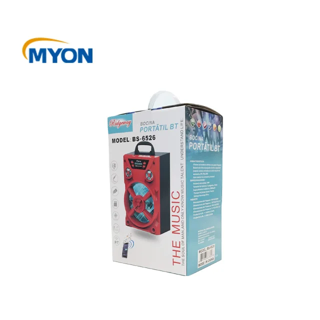 Myon Portable Wooden Bluetooth Speakers Outdoor Party Audio MP3 Player 6.5inch Computer Subwoofer Wireless Speaker - ANKUX.COM