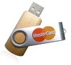Your LOGO Printing Swivel metal / wood usb flash disk Model JEC-375