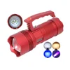 35W Powerful XML T6 LED Built in 16000mAh Rechargeable Battery 4 color Induction Lamp torch Fishing Flashlight Torch