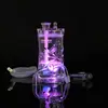Submersible Glass round LED Hookah display Light For royal wedding decoration