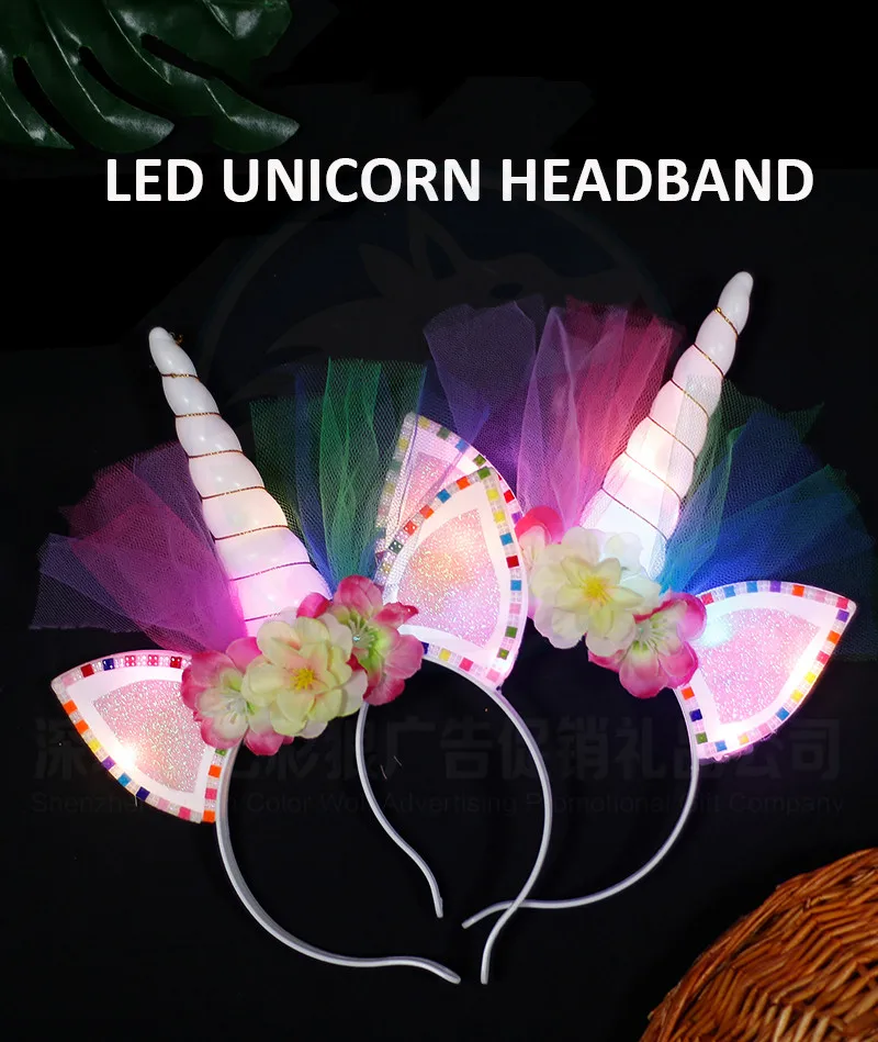 led unicorn hat with moving ears