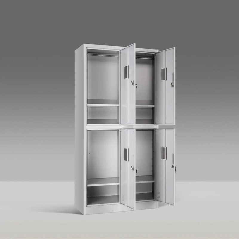 Detachable steel clothing storage 4 door steel almirah design