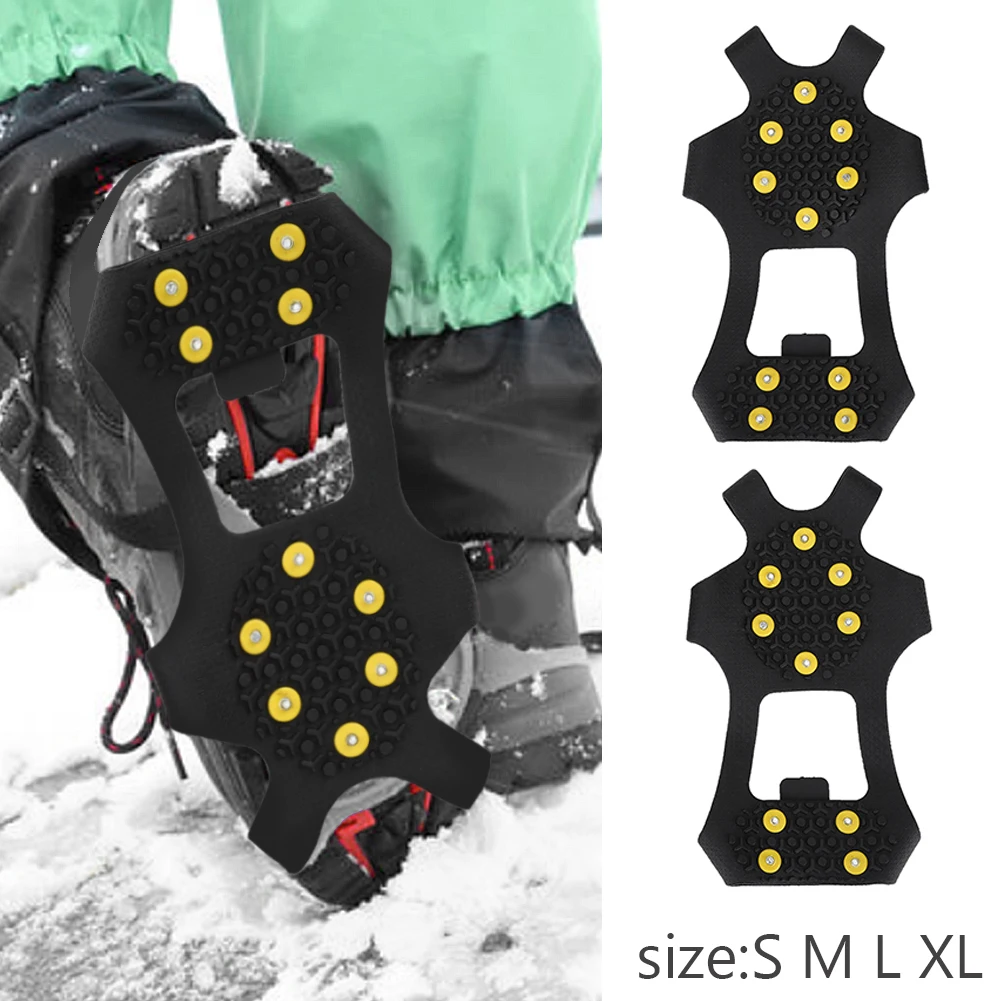 Ice Snow Grips Over Shoe/boot Traction Cleat Rubber Spikes Anti Slip ...