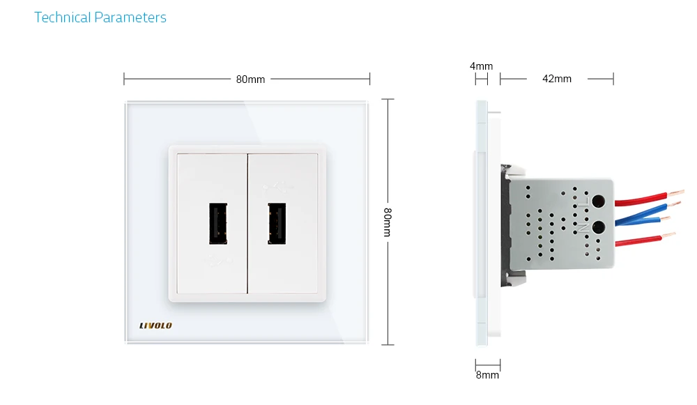 Диаметр розетки. Livolo USB. Размер стандартной электророзетки. Розетки USB Astronics p23252m010. Розетка с юсб разъемом как подключить.