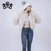 New arrival 100% real natural raccoon dog fur knitted coats high quality winter fur jacket