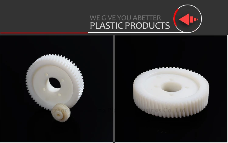 ISO9001 manufacture molded nylon PA66 gear plastic double spur gear