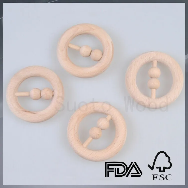 wooden baby teethers