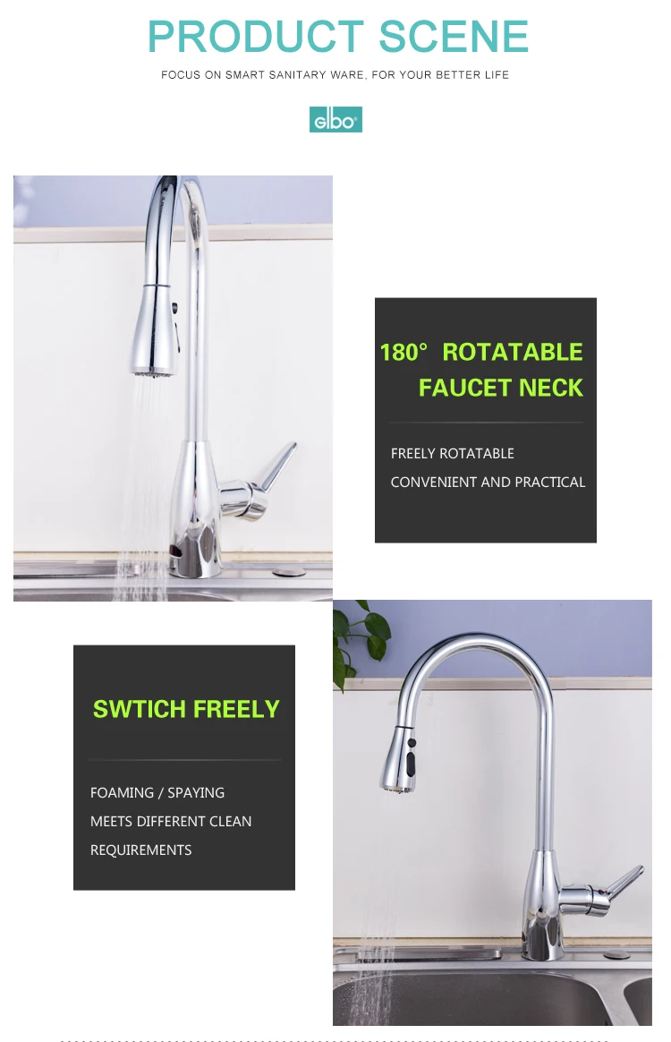 Auto Sensor Kitchen Sink Faucet Tap and Mixer